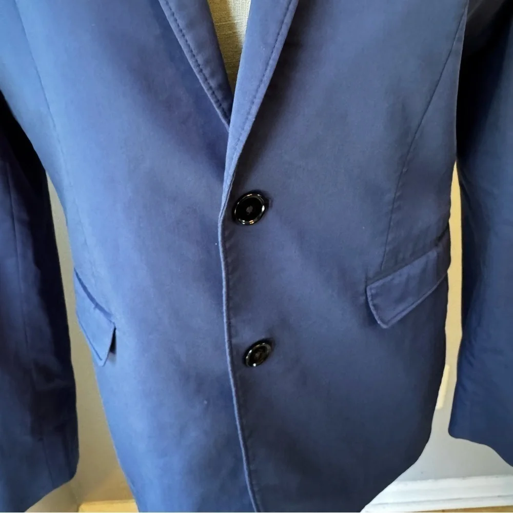 Vtg Express Men's Photographer Blazer Suit Jacket Navy Blue Slim Fit Size 40